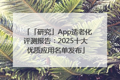 「研究」App适老化评测报告：2025十大优质应用名单发布