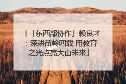 「东西部协作」赖良才：深耕苗岭四载 用教育之光点亮大山未来