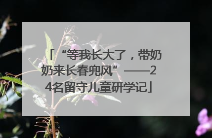 “等我长大了，带奶奶来长春兜风”——24名留守儿童研学记