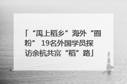 “禹上稻乡”海外“圈粉” 19名外国学员探访余杭共富“稻”路
