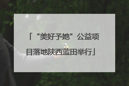 “美好予她”公益项目落地陕西蓝田举行