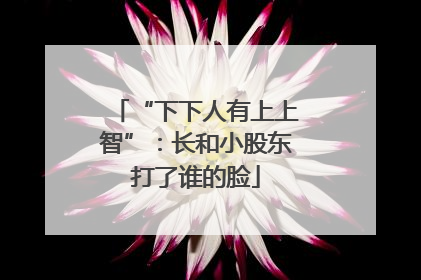 “下下人有上上智”：长和小股东打了谁的脸
