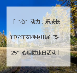 “心”动力，乐成长 宜宾江安四中开展“5·25”心理健康日活动