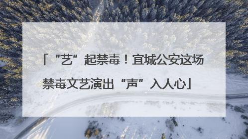 “艺”起禁毒！宜城公安这场禁毒文艺演出“声”入人心