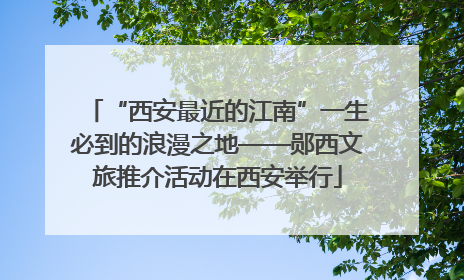 “西安最近的江南”一生必到的浪漫之地——郧西文旅推介活动在西安举行