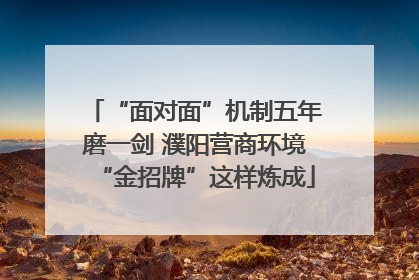 “面对面”机制五年磨一剑 濮阳营商环境“金招牌”这样炼成