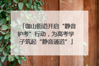 珈山街道开启“静音护考”行动，为高考学子筑起“静音通道”