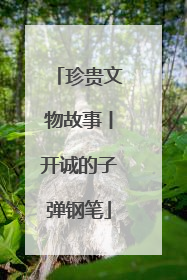 珍贵文物故事丨开诚的子弹钢笔