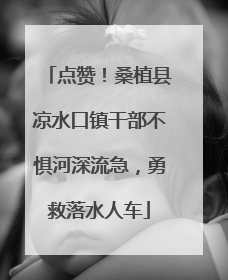 点赞！桑植县凉水口镇干部不惧河深流急，勇救落水人车