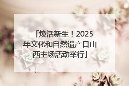 焕活新生！2025年文化和自然遗产日山西主场活动举行
