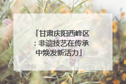 甘肃庆阳西峰区：非遗技艺在传承中焕发新活力