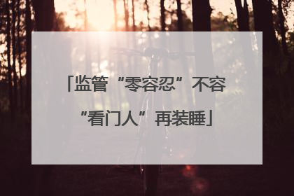 监管“零容忍”不容“看门人”再装睡