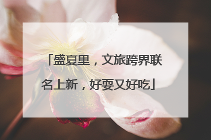 盛夏里，文旅跨界联名上新，好耍又好吃