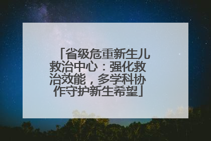 省级危重新生儿救治中心：强化救治效能，多学科协作守护新生希望