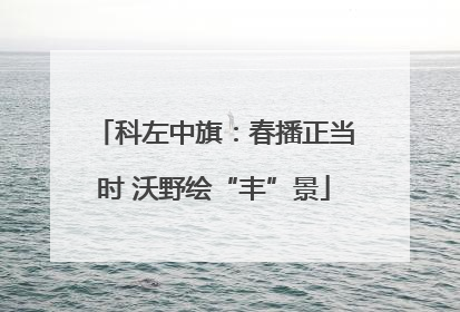科左中旗：春播正当时 沃野绘“丰”景