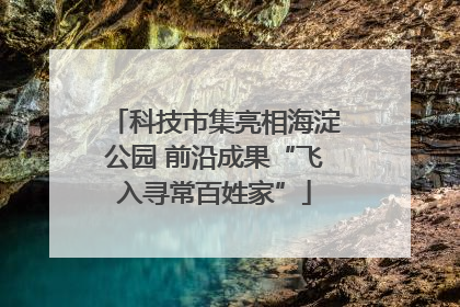 科技市集亮相海淀公园 前沿成果“飞入寻常百姓家”