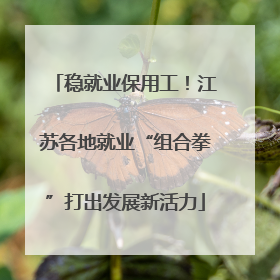 稳就业保用工！江苏各地就业“组合拳”打出发展新活力