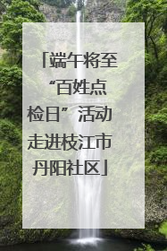 端午将至 “百姓点检日”活动走进枝江市丹阳社区