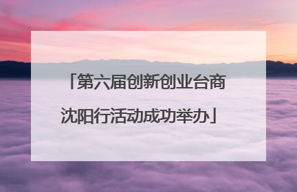 第六届创新创业台商沈阳行活动成功举办