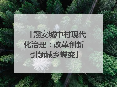 翔安城中村现代化治理：改革创新引领城乡蝶变