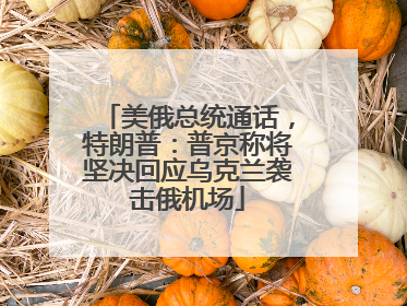 美俄总统通话，特朗普：普京称将坚决回应乌克兰袭击俄机场