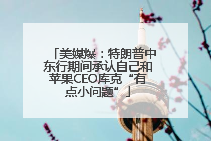 美媒爆：特朗普中东行期间承认自己和苹果CEO库克“有点小问题”