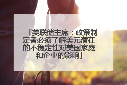 美联储主席：政策制定者必须了解美元潜在的不稳定性对美国家庭和企业的影响