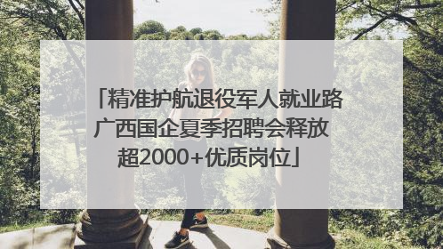 精准护航退役军人就业路 广西国企夏季招聘会释放超2000+优质岗位