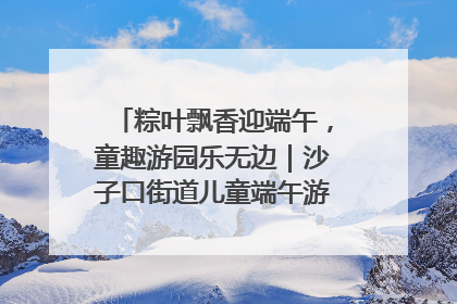 粽叶飘香迎端午，童趣游园乐无边｜沙子口街道儿童端午游园活动圆满落幕