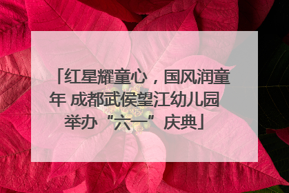 红星耀童心，国风润童年 成都武侯望江幼儿园举办“六一”庆典
