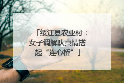 绥江县农业村：女子调解队真情搭起“连心桥”