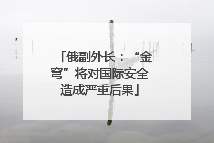 俄副外长：“金穹”将对国际安全造成严重后果