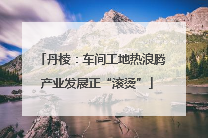 丹棱：车间工地热浪腾产业发展正“滚烫”