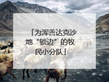 为浑善达克沙地“锁边”的牧民小分队