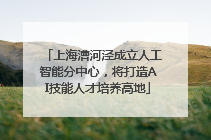 上海漕河泾成立人工智能分中心，将打造AI技能人才培养高地