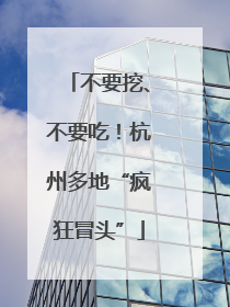 不要挖、不要吃！杭州多地“疯狂冒头”