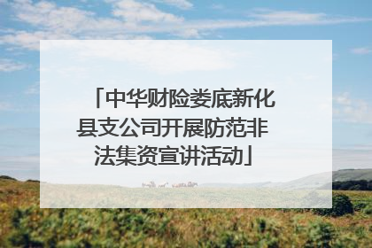 中华财险娄底新化县支公司开展防范非法集资宣讲活动