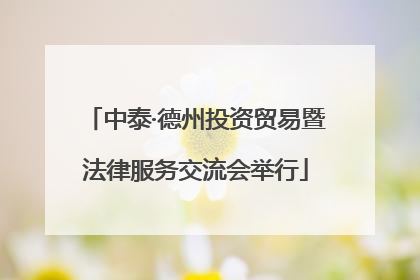 中泰·德州投资贸易暨法律服务交流会举行