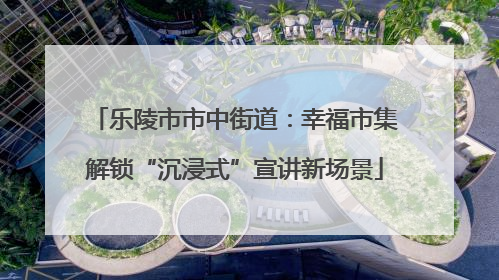 乐陵市市中街道：幸福市集解锁“沉浸式”宣讲新场景