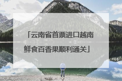 云南省首票进口越南鲜食百香果顺利通关