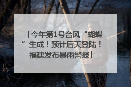 今年第1号台风“蝴蝶”生成！预计后天登陆！福建发布暴雨警报