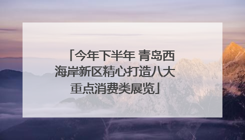 今年下半年 青岛西海岸新区精心打造八大重点消费类展览