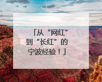 从“网红”到“长红”的宁波经验！