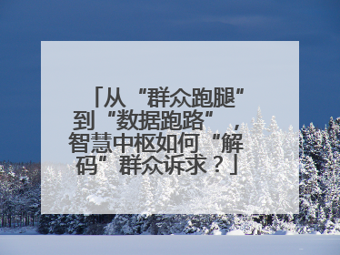从“群众跑腿”到“数据跑路”，智慧中枢如何“解码”群众诉求？