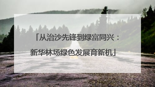 从治沙先锋到绿富同兴：新华林场绿色发展育新机