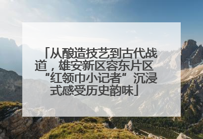 从酿造技艺到古代战道，雄安新区容东片区“红领巾小记者”沉浸式感受历史韵味