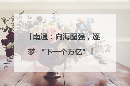 南通：向海图强，逐梦 “下一个万亿”