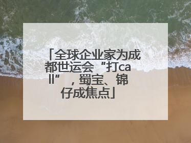 全球企业家为成都世运会“打call”，蜀宝、锦仔成焦点