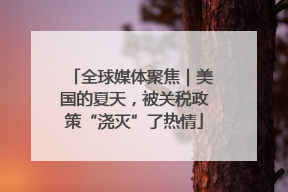 全球媒体聚焦｜美国的夏天，被关税政策“浇灭”了热情