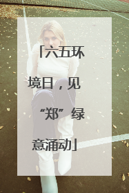 六五环境日，见“郑”绿意涌动